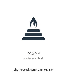 Yagna icon vector. Trendy flat yagna icon from india and holi collection isolated on white background. Vector illustration can be used for web and mobile graphic design, logo, eps10