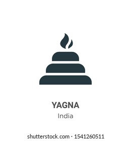 Yagna vector icon on white background. Flat vector yagna icon symbol sign from modern india collection for mobile concept and web apps design.