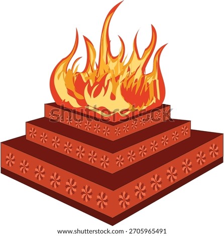 Yagya, Havan, hindu religion yagya vector, a hindu religion vector, 