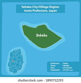 Yahaba City or Village Region Iwate Prefecture Map Japan