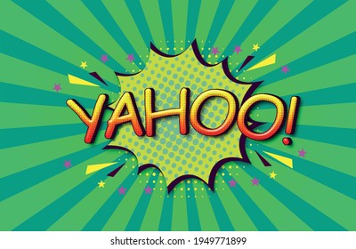 YAHOO Comic Speech 3d Text Style Effect high resolution background