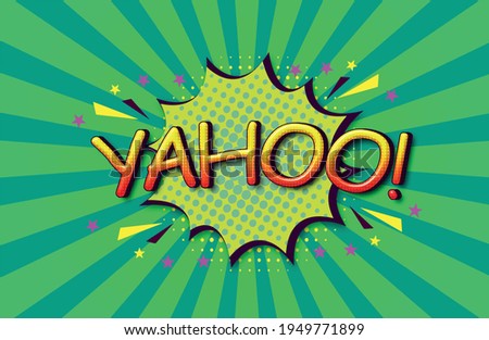 YAHOO Comic Speech 3d Text Style Effect high resolution background