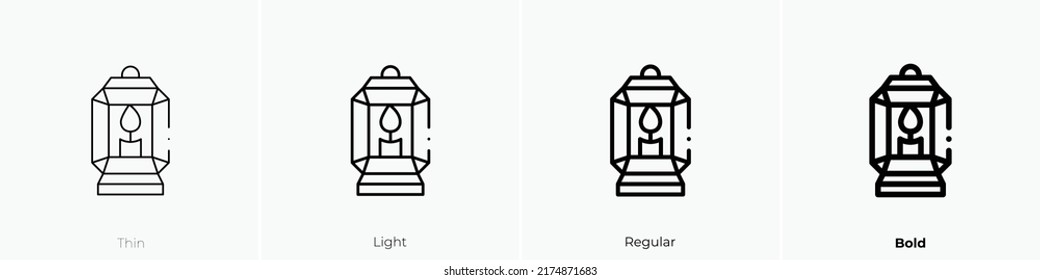 yahrzeit icon. Thin, Light Regular And Bold style design isolated on white background