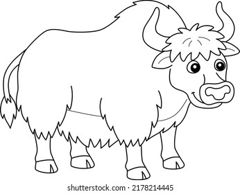yak clipart outline