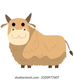 yak ,bison , cow cartoon vector for illustration
