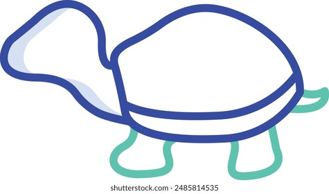 Yak face outline color vector illustration