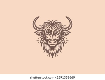 Yak Head Logo – A bold yak head with strong horns, symbolizing resilience, endurance, and power.