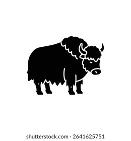 Yak with Thick Fur, Himalayan Mountain Animal