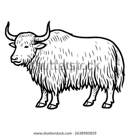 yak vector realistic line icon on white background
Vector line icon animal, wildlife