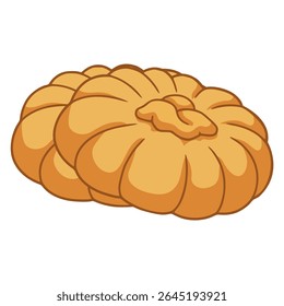 yakgwa traditional korea snack sweet food flat color vector illustration template design