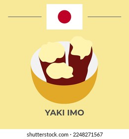 Yaki Imo vector eps 10. easy to edit
