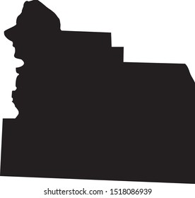 Yakima  County Map In State Of Washington