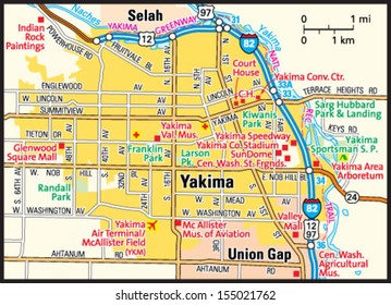 Yakima, Washington Area Map