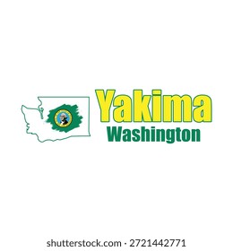 Yakima Washington Typography Creative Print Ready Vector tee Shirt Design