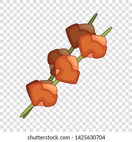 Yakitori, barbecued chicken icon. Cartoon illustration of yakitori, barbecued chicken vector icon for web