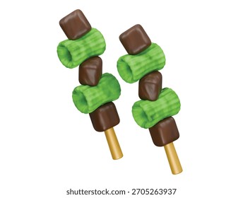 yakitori icon 3d illustration render
