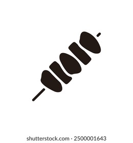 Yakitori icon. Flat silhouette version.