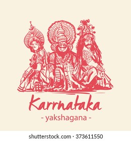 Yakshagana Hampi Karnataka Vector