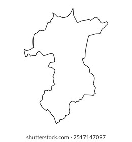 Yala province map, administrative division of Thailand. Vector illustration.