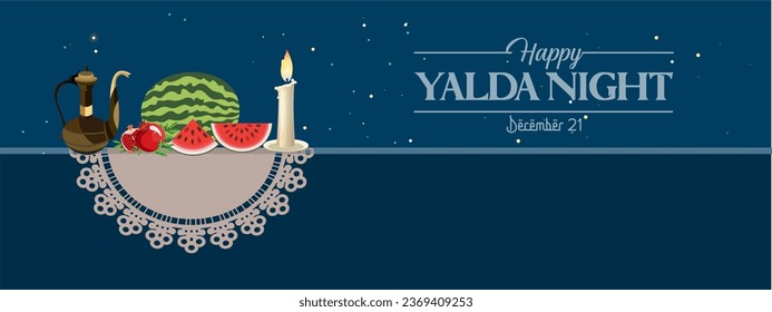 Concepto de Ilustración del Vector Nocturno de Yalda.