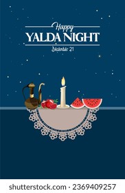 Concepto de Ilustración del Vector Nocturno de Yalda.