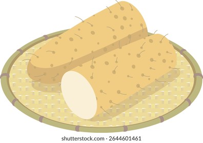 The yam isolated on white background