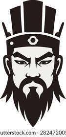Yama King of Hell Traditional Asian Underworld God Symbol Vector Illustration