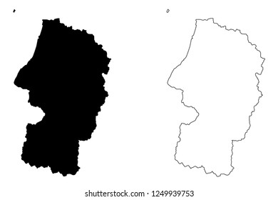 Yamagata Prefecture (Administrative divisions of Japan, Prefectures of Japan) map vector illustration, scribble sketch Yamagata map