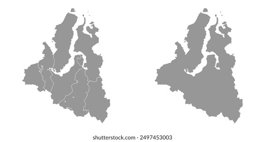 Yamalo Nenets Autonomous Okrug map, administrative division of Russia. Vector illustration.