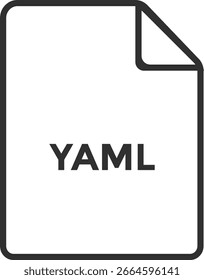 YAML File format extensions. document extension symbols. File format document icons. web format information