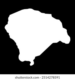Mapa de Yamoussoukro, división administrativa de Costa de Marfil. Ilustración vectorial.