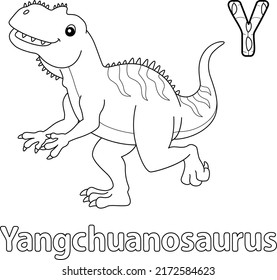 Yangchuanosaurus Alphabet ABC Coloring Page Y