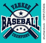 Yankee Base ball champions logo emblem illustration T-Shirt Print graphic vector artwork