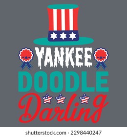 Yankee Doodle Darling T-shirt Design Vector File