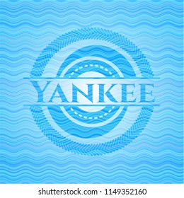 Yankee light blue water badge.