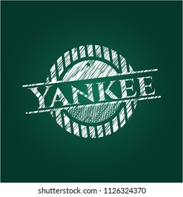 Yankee on blackboard
