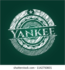 Yankee on blackboard