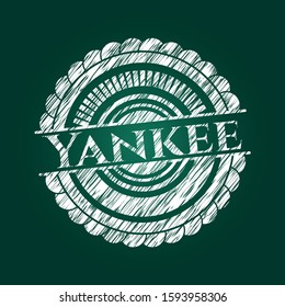 Yankee on blackboard. Vector Illustration. Detailed.