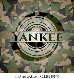 Yankee on camouflaged pattern