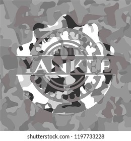 Yankee on grey camo pattern