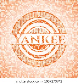                  Yankee orange mosaic emblem