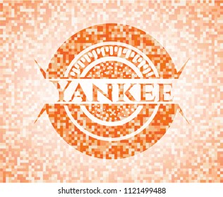 Yankee orange mosaic emblem