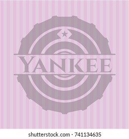 Yankee pink emblem. Retro