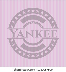 Yankee retro pink emblem