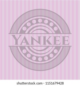 Yankee retro pink emblem