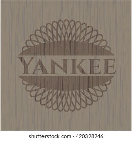 Yankee retro wooden emblem