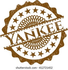 Yankee rubber grunge texture stamp