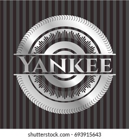 Yankee silver emblem or badge
