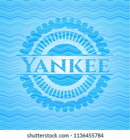 Yankee water badge background.