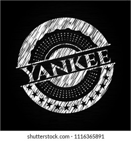 Yankee written with chalkboard texture